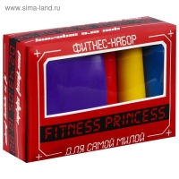 Фитнес-набор Fitness princess: лента-эспандер, набор резинок, инструкция, 10,3&times;6,8 см
