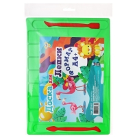 Доска для лепки Calligrata, А4, +2 стека, отделения для пластилина, 2,2 мм, пластик, с бортиком, микс Доска для лепки Calligrata, А4, +2 стека, отделения для пластилина, 2,2 мм, пластик, с бортиком, микс