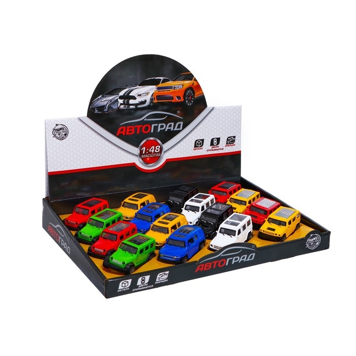 Машина металлическая &laquo;Джип&raquo;, 1:48, инерция, открываются двери, МИКС