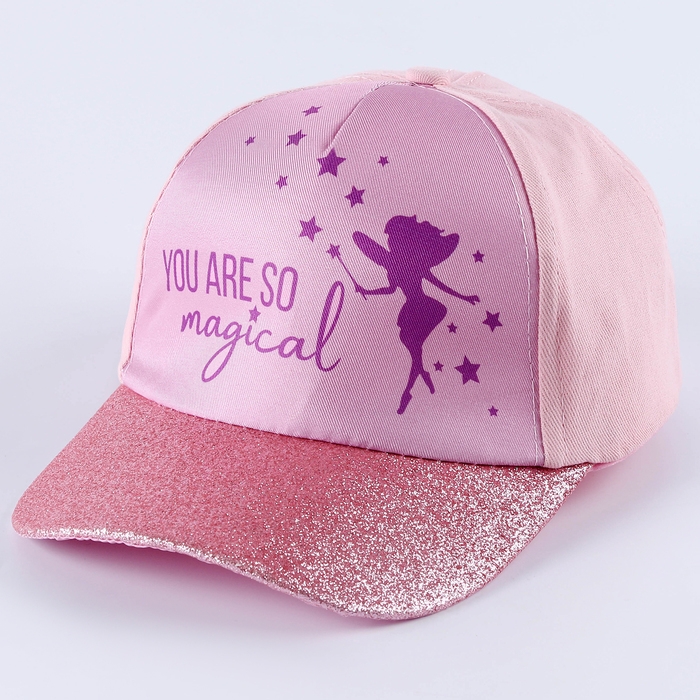 Кепка детская для девочки You're so magical, цвет розовый, р-р. 52-54