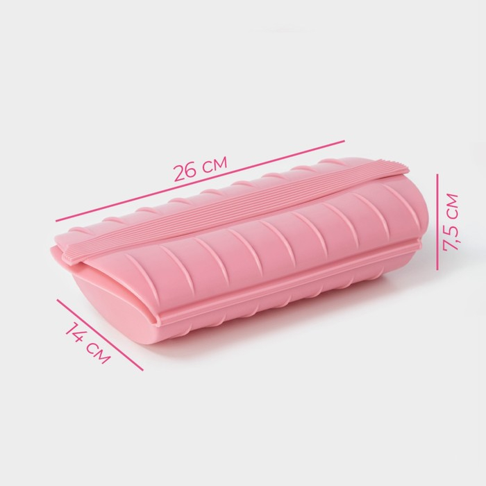 Конверт для запекания Доляна &laquo;Макси&raquo;, силикон, 26&times;14&times;7,5 см, цвет коричневый