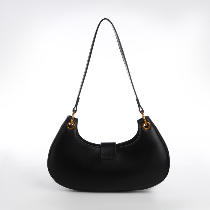 Сумка женская багет на молнии TEXTURA, средний размер, цвет чёрный Сумка женская багет на молнии TEXTURA, средний размер, цвет чёрный