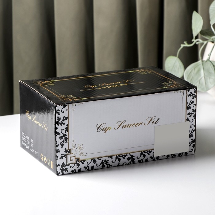 Набор кружек на керамической подставке &laquo;Геометрия&raquo;, 80/200 мл, 2 шт, цвет зелёный