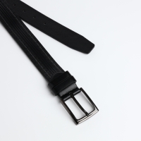 Ремень мужской &laquo;Великан&raquo;, ширина 4 см, винт, пряжка металл, цвет чёрный