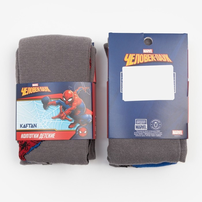 Колготки Марвел &laquo;Ночной город&raquo;, цвет чёрный/серый, 116-122 см