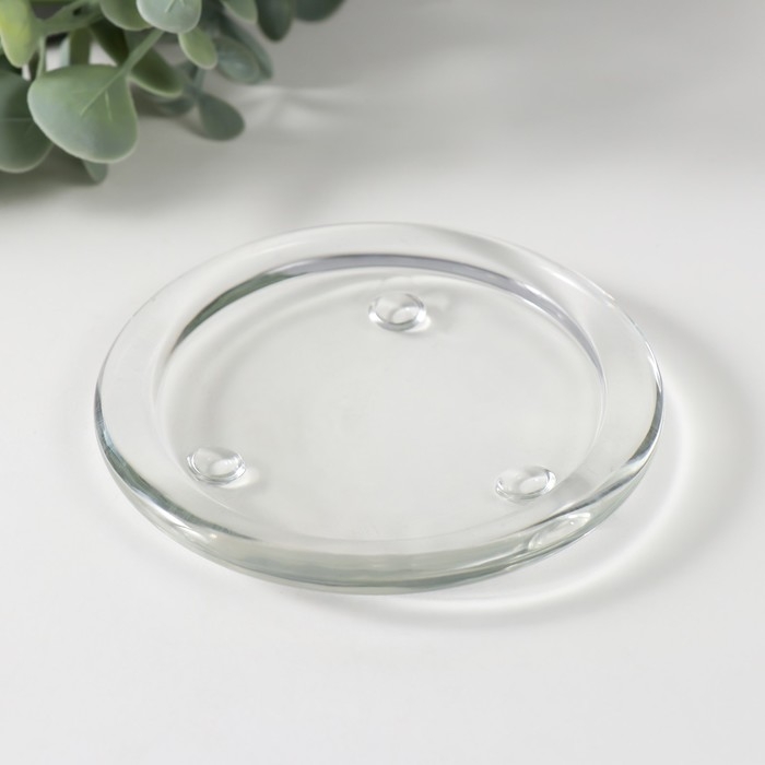 Подсвечник стеклянный для широких свечей d 7,7 см Подсвечник стеклянный для широких свечей d 7,7 см