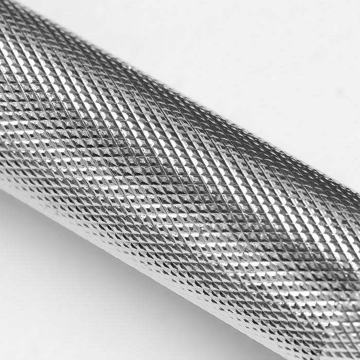 Гриф гантельный, металлический, хромированный d=28 мм, 35 см