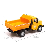 Грузовик металлический &laquo;ЗИЛ &laquo;Самосвал&raquo;, инерция, масштаб 1:43, подвижные детали кузова