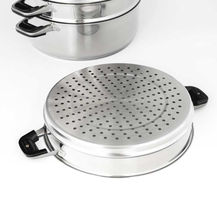 Мантоварка «Алтын», 7,5 л, d=30 см, 5 секций, металлическая крышка, капсульное дно, индукция Мантоварка «Алтын», 7,5 л, d=30 см, 5 секций, металлическая крышка, капсульное дно, индукция