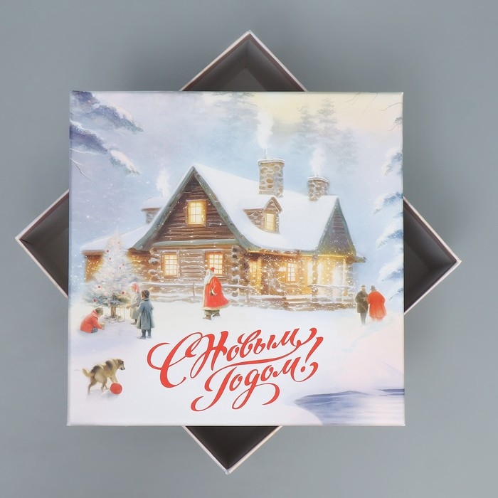 Набор подарочных коробк 3 в 1 &laquo;Новогодняя сказка&raquo;, 18 х 18 х 10 &ndash; 22 х 22 х 12 см, Новый год