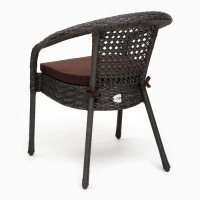 Кресло садовое из искусственного ротанга 60х70х80см венге с подушкой Кресло садовое из искусственного ротанга 60х70х80см венге с подушкой