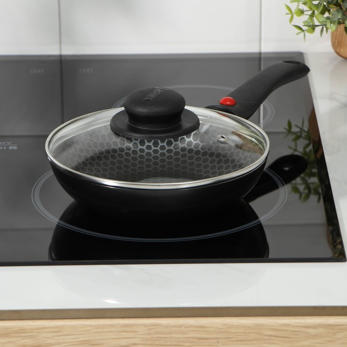 Сковорода Forever, d=18 см, съёмная ручка, стеклянная крышка, антипригарное покрытие, цвет серый Сковорода Forever, d=18 см, съёмная ручка, стеклянная крышка, антипригарное покрытие, цвет серый