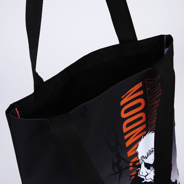 Шопер &laquo;Ичиго&raquo;, 35х0.5х40 см, отдел без молнии, без подклада, чёрный