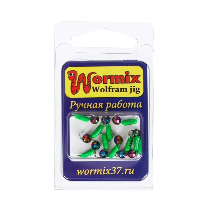 Мормышка Столбик с граненым шариком Мормышка Столбик с граненым шариком "Хамелеон" (зелёный), вес 0.5 г, размер 2