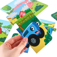 Набор пазлов 4 в 1 &laquo;Синий трактор на ферме&raquo;