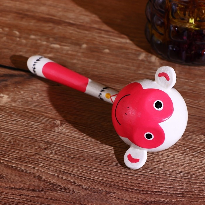 Сувенирный музыкальный инструмент Маракас "Обезьянка" дерево 22 см