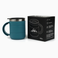 Термокружка, 450 мл, Поход "Мастер К", сохраняет тепло 2 ч, 11 х 8 см, голубая