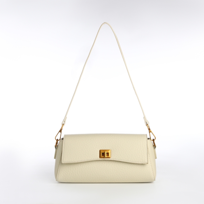 Сумка женская мессенджер на клапане TEXTURA, средний размер, цвет молочный Сумка женская мессенджер на клапане TEXTURA, средний размер, цвет молочный