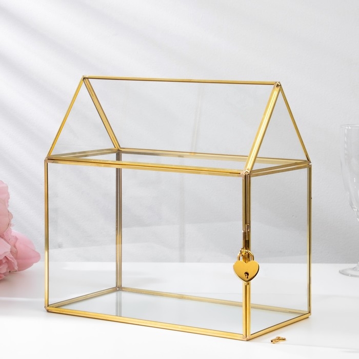 Свадебный банк "Очаг", 25х14,5х24 см, стекло