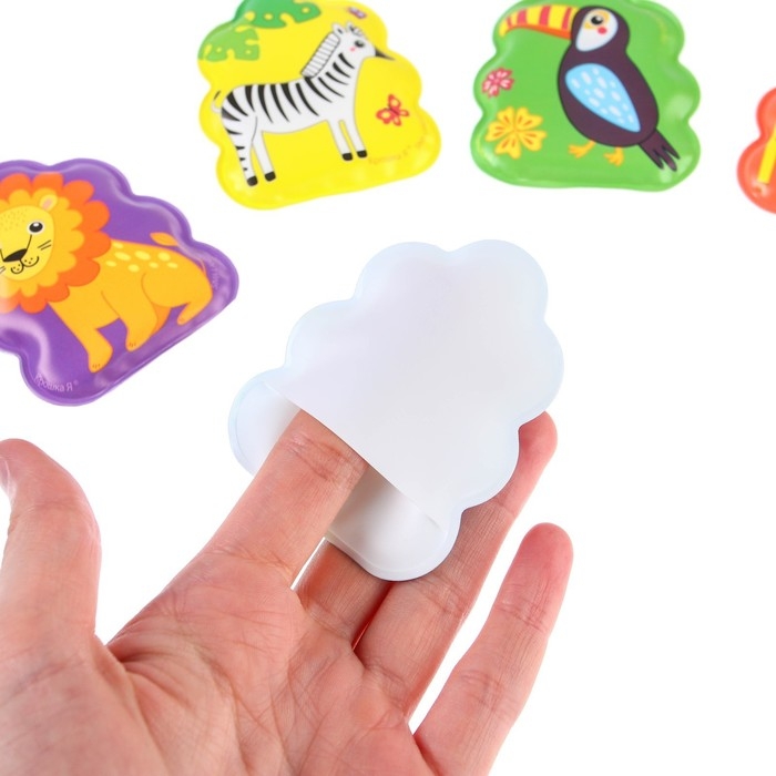 Игрушки для ванны &laquo;Путешествие в Африку&raquo; книжка и пальчиковый театр, Крошка Я