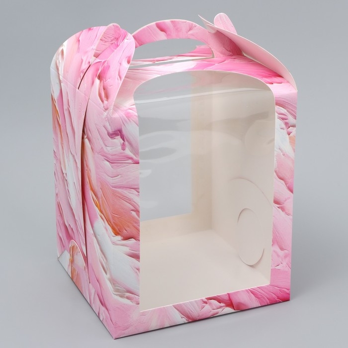 Коробка под торт, кондитерская упаковка, «Пастель», 15 х 15 х 18 см Коробка под торт, кондитерская упаковка, «Пастель», 15 х 15 х 18 см