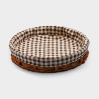 Корзинка для подачи Доляна &laquo;Домашний уют&raquo;, d=25,5 см, цвет коричневый