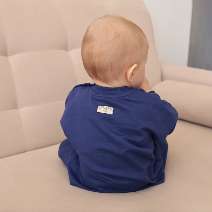 Комбинезон детский MINAKU цвет темно-синий, рост 68-74 см