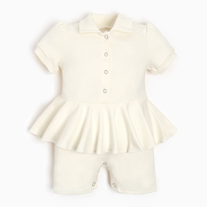 Боди-платье детское MINAKU, цвет экрю, рост 62-68 см Боди-платье детское MINAKU, цвет экрю, рост 62-68 см