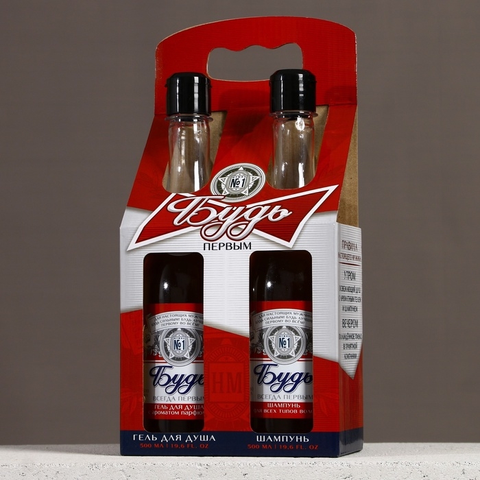 Подарочный набор ЧИСТОЕ СЧАСТЬЕ &laquo;Будь&raquo;: гель для душа и шампунь для волос пиво, 2х500 мл