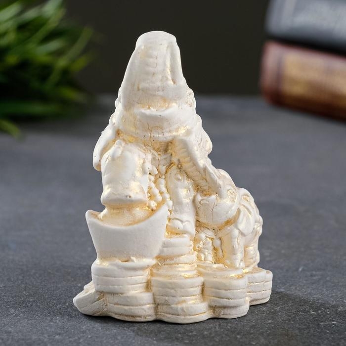 Фигура Фигура "Слон со слоненком на деньгах" позолота, 6,5х10х7см