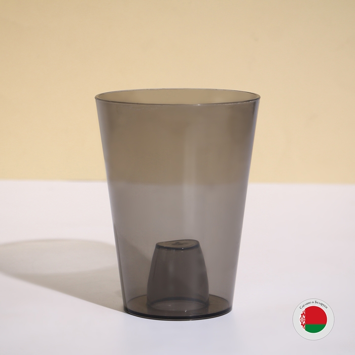 Горшок для орхидей, 1,2 л, 12,5 &times; 16,6 см, пластик, прозрачно-серый