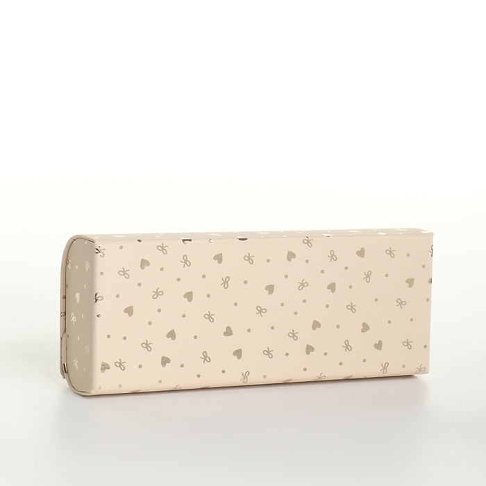 Футляр для очков на хлопушке, длина 15,5 см, цвет бежевый Футляр для очков на хлопушке, длина 15,5 см, цвет бежевый