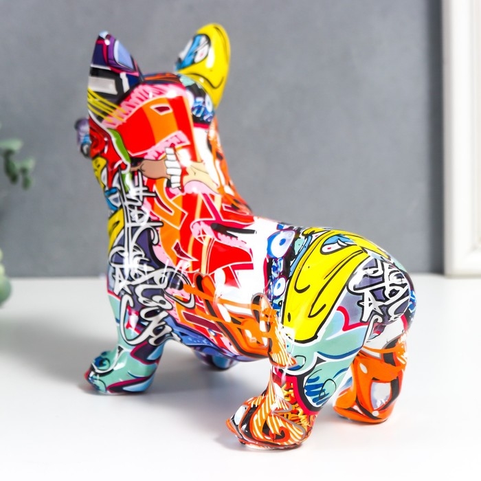 Сувенир полистоун Сувенир полистоун "Корги" граффити 19,5х10,5х25,5 см