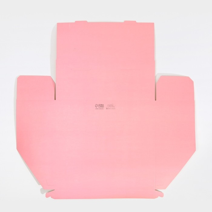 Коробка кондитерская с PVC-крышкой, упаковка, «Розовый», 25 х 22,5 х 10 см Коробка кондитерская с PVC-крышкой, упаковка, «Розовый», 25 х 22,5 х 10 см