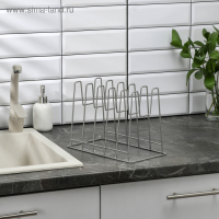 Подставка под крышки настольная, 5 предметов, 28&times;16&times;22 см, цвет хром