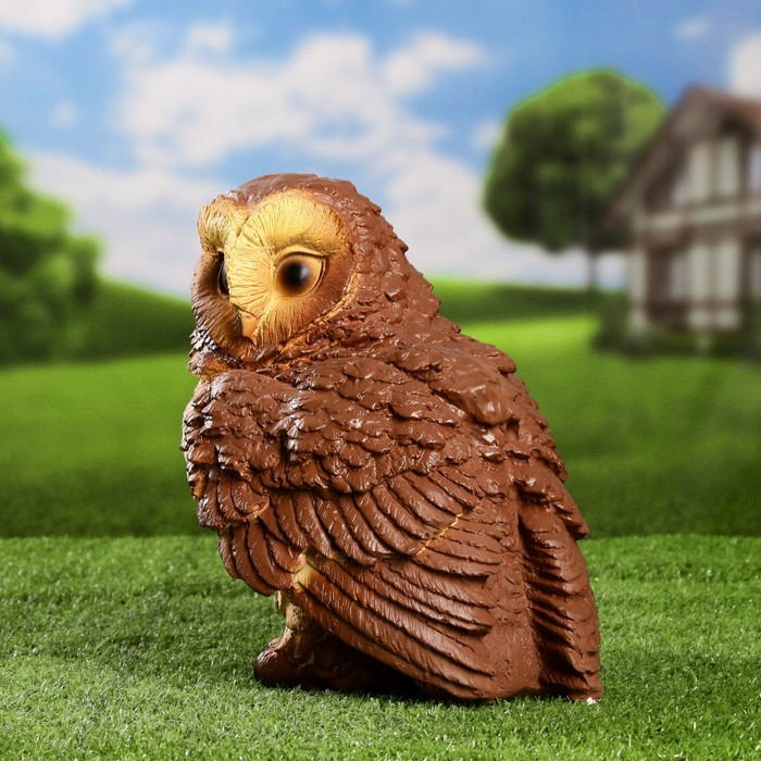 Садовая фигура Садовая фигура "Сова" коричневая, 22х24х26см