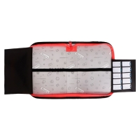 Пенал 1 секция 140 х 210 х 40 мм, откидной карман и косметичка, тканевый, Calligrata TOP Content "Кот суета"