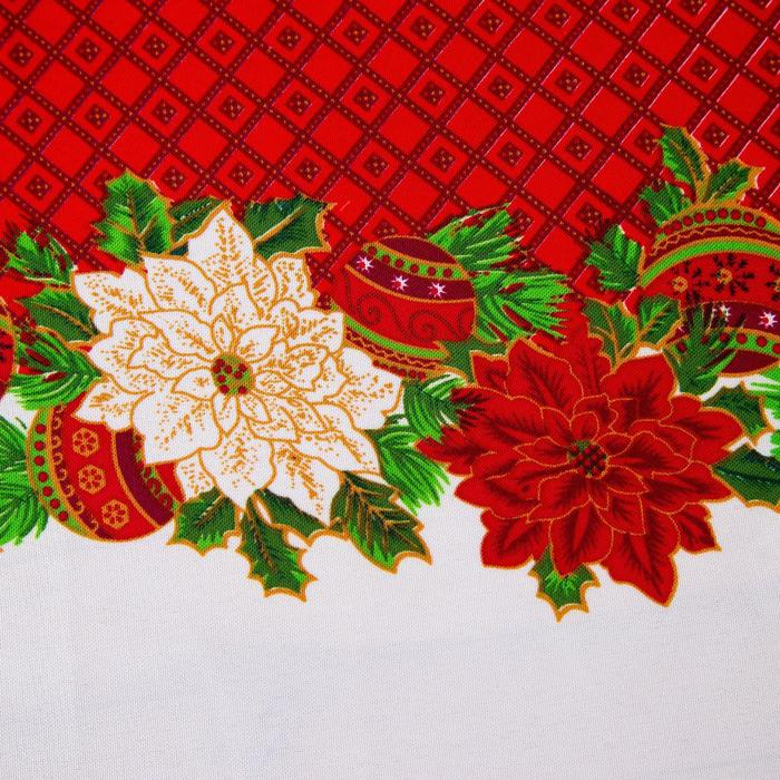 Скатерть новогодняя Доляна "Процветания в Новом году" 145*300 см, 100% п/э