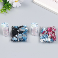 Декор "Полубусины и стразы. Градиент розово-голубой" d=6 мм 10г 200 шт 5х2,5 МИКС Декор "Полубусины и стразы. Градиент розово-голубой" d=6 мм 10г 200 шт 5х2,5 МИКС