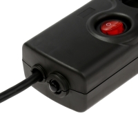 Сетевой фильтр Luazon Lighting, 5 розеток, 3 м, 2200 Вт, 3х0.75 мм2, 10 A, 220 В, c предохранителем, черный Сетевой фильтр Luazon Lighting, 5 розеток, 3 м, 2200 Вт, 3х0.75 мм2, 10 A, 220 В, c предохранителем, черный