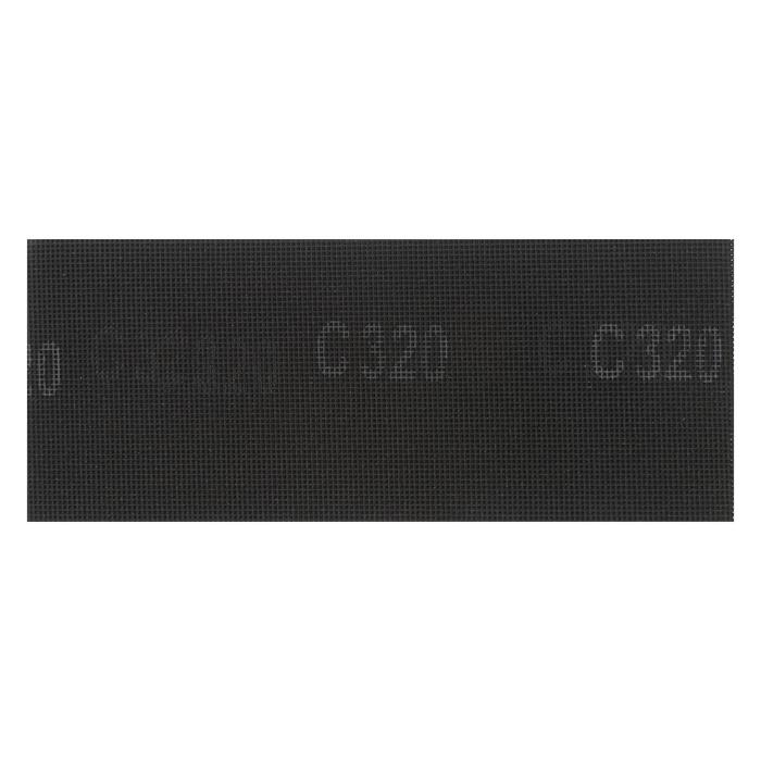 Сетка абразивная ТУНДРА, водостойкая, корунд, 115 х 280 мм, Р320, 10 шт.