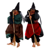 Баба-яга в атласной одежде, висит, музыкальная Баба-яга в атласной одежде, висит, музыкальная