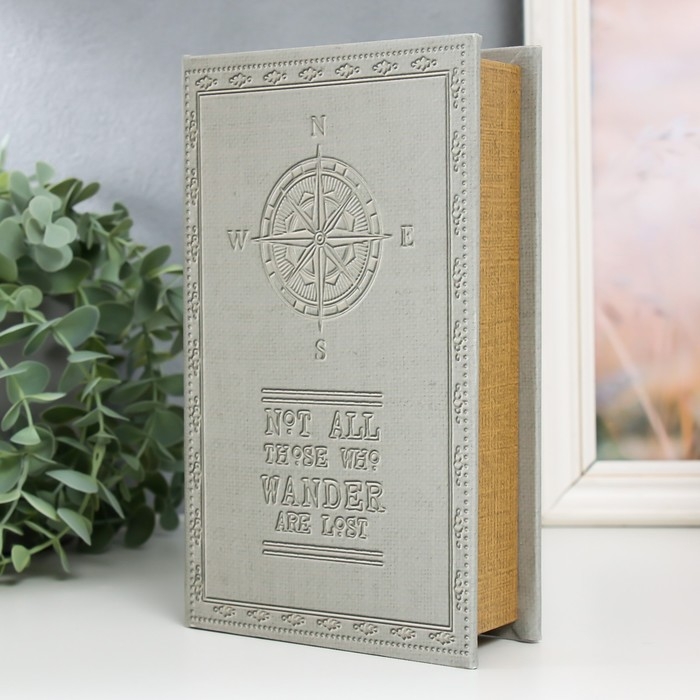 Сейф-книга дерево кожзам Сейф-книга дерево кожзам "Компас" 21х13х5 см