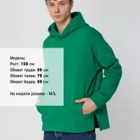 Худи оверсайз унисекс Tolla, зеленое, размер M/L