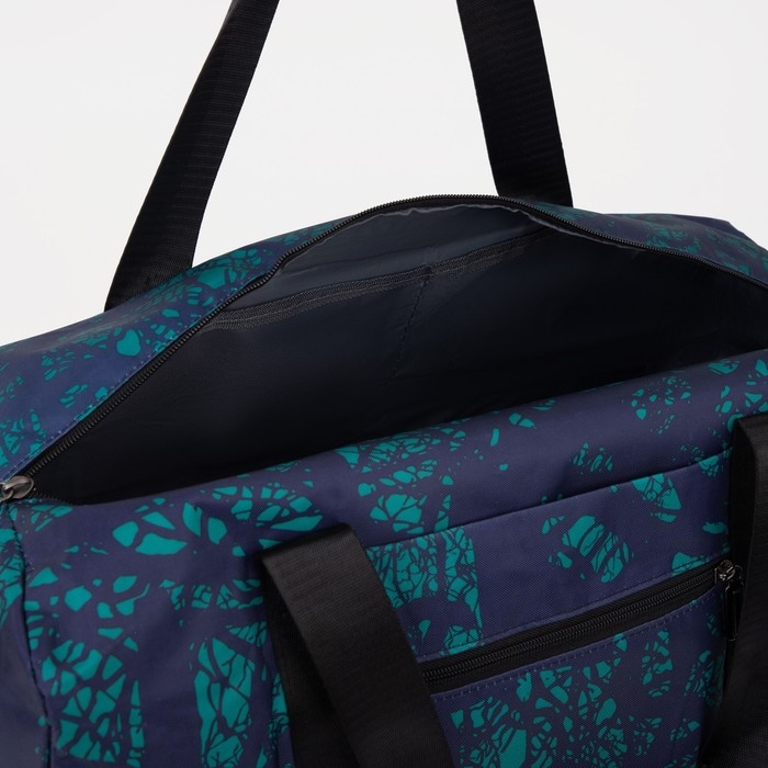 Сумка спортивная на молнии, наружный карман, средний размер, цвет бирюзовый Сумка спортивная на молнии, наружный карман, средний размер, цвет бирюзовый