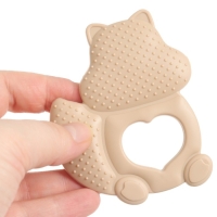 Прорезыватель силиконовый &laquo;Белочка&raquo;, цвет бежевый, Mum&Baby