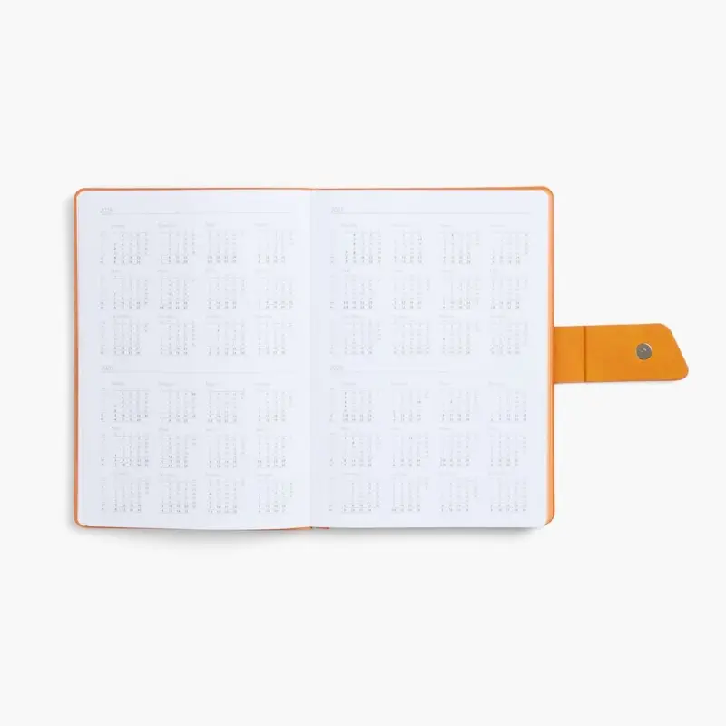 Ежедневник Boom, недатированный, черный с оранжевым