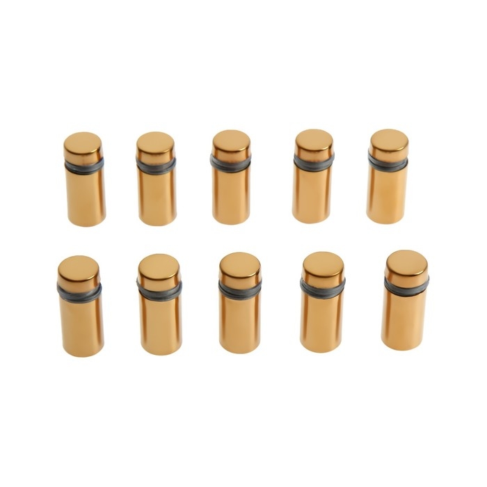 Дистанционный держатель для табличек, 12х25 мм, цвет золото,набор 10 шт. Дистанционный держатель для табличек, 12х25 мм, цвет золото,набор 10 шт.