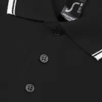 Рубашка поло мужская с контрастной отделкой Practice 270 черная, размер S