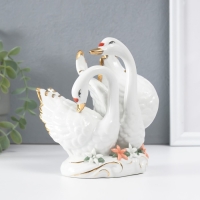 Сувенир керамика "Лебеди в заводи с цветами" цветные Сувенир керамика "Лебеди в заводи с цветами" цветные